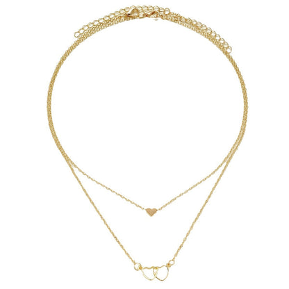 Doppelte Herzkette – Elegantes Design in Gold